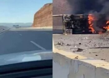 نشر صورة الفتاة صاحبة فيديو الانفجار الكارثي على طريق الجلالة