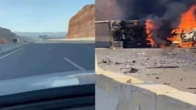 نشر صورة الفتاة صاحبة فيديو الانفجار الكارثي على طريق الجلالة